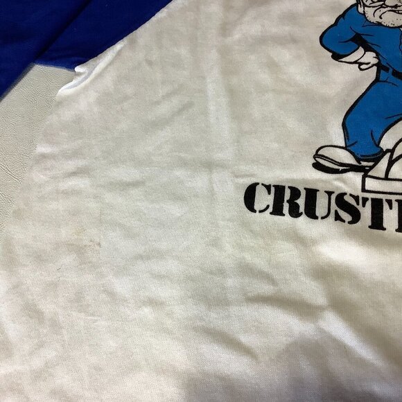 Vintage Crustbusters Camp Warrick 1986 3/4 Sleeve Shirt Single Stitch Size XL - Picture 4 of 12